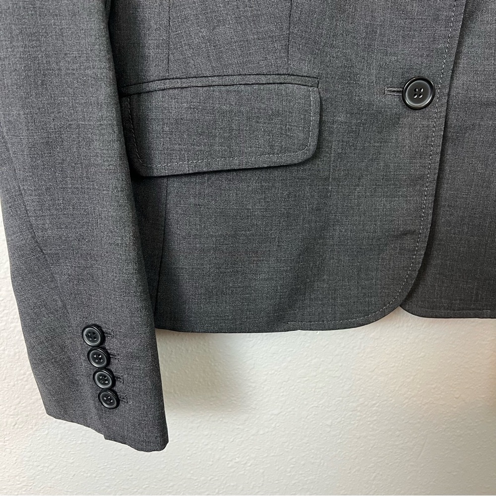 Women’s Gray Suit Jacket Size 8 Office Batty Corporate Feminine Business Wear - Picture 4 of 10